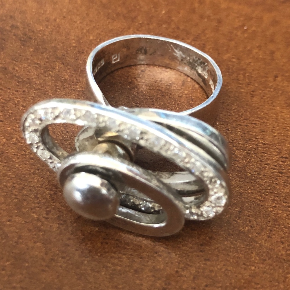 Sterling Silver Swivel 925 Ring 💍 Size 6